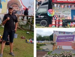 Keragaman Budaya Nusantara Menuju Indonesia Emas,sebagai bentuk Lomba Mural Alun-alun Kota Depok.